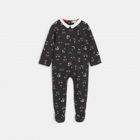 Черна пижама с принт