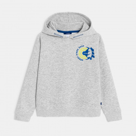 Сив суитшърт с качулка