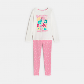 Розова пижама с цветя