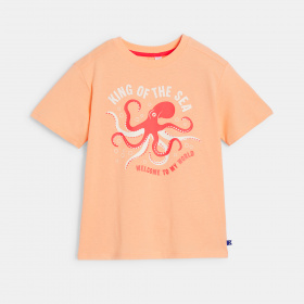 Оранжева тениска с щампа