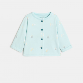 Синя жилетка с рибки