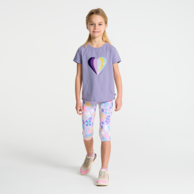 Лилава тениска с магически пайети и сърце